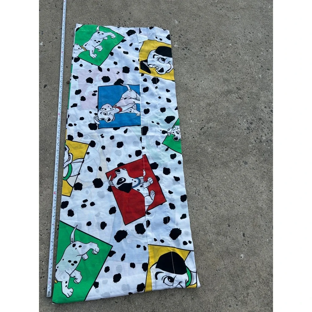 2 Disney 101 Dalmatians Valance (84x17) White Vintage 90s Puppy Print Unisex